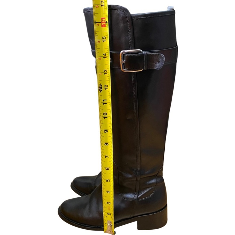 💗Cole Haan Leather Low Stacked Heel Tall (17”) Boot w/ hidden zipper, 1.5” Heel - Picture 11 of 12